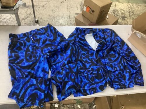 Men's Printed Suit Set, Lg