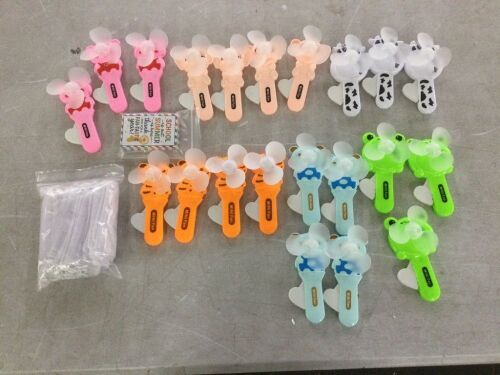 Kids Manual Press Toy Fans, 21 pc