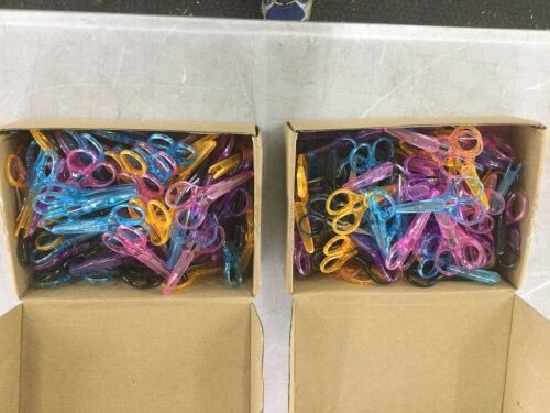 Stainless Steel Sharp Mini Detail Craft Scissors with Protective Cover, 100pc