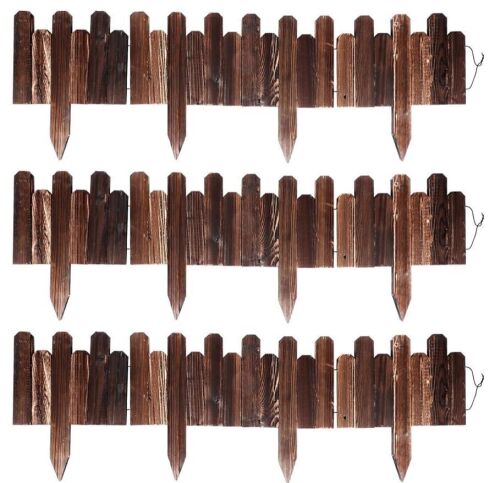 Wood Garden Edging Border, 3 Pack