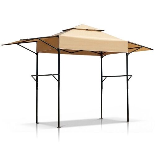 2 Tiered 12.5' x 3.3' Grill Gazebo All-Weather Steel Construction