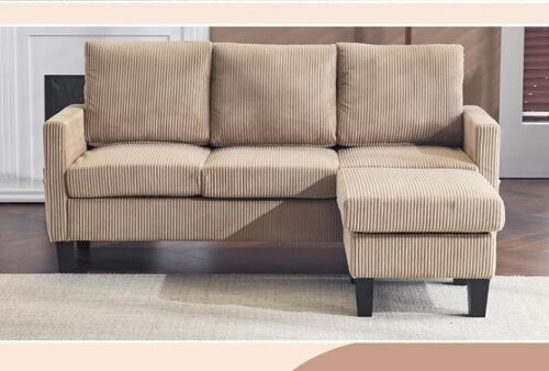VINGLI 68.5' L Shaped Couch with Movable Ottoman