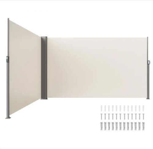 VEVOR Retractable Side Awning, 71''x 236'' Aluminum Outdoor Privacy Screen, UV 30+
