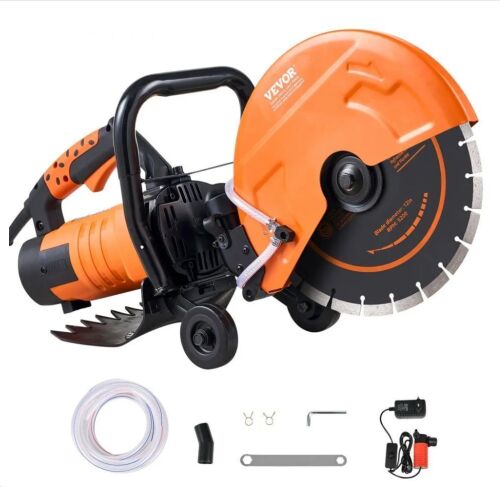 VEVOR 12 in Electric Concrete Saw, 1800 W Motor, Max. 4.5 in Adjustable Cutting Depth