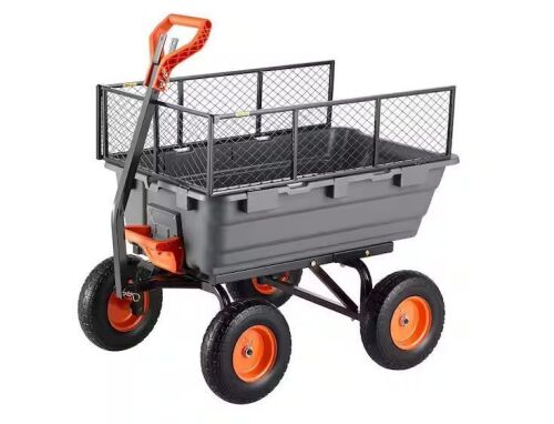 10 cu.ft. Polypropylene Garden Dump Cart, 1200 lbs. Capacity