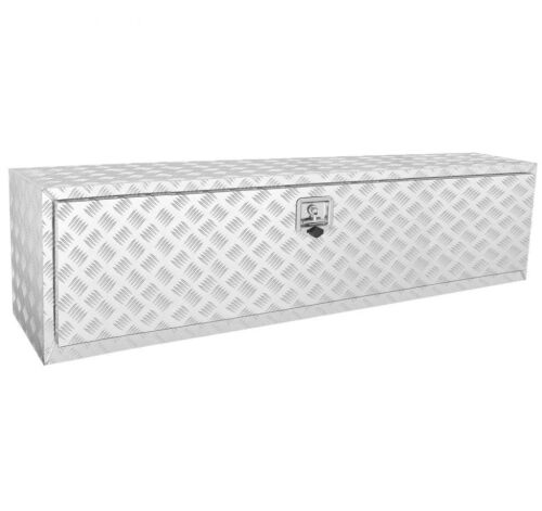 VEVOR 60"×17"×18" Heavy Duty Aluminum Diamond Plate Tool Box with Lock and Keys
