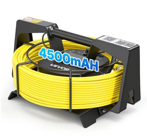 VEVOR 98.4ft Drain Pipeline Camera with Light, Wireless WiFi Connectivity to Phone/Tablet
