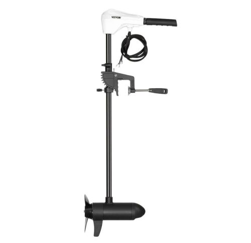 VEVOR Electric Trolling Motor, 12V 55lbs Thrust, 8-Speed Electric Boat Engine w/ Battery Indicator