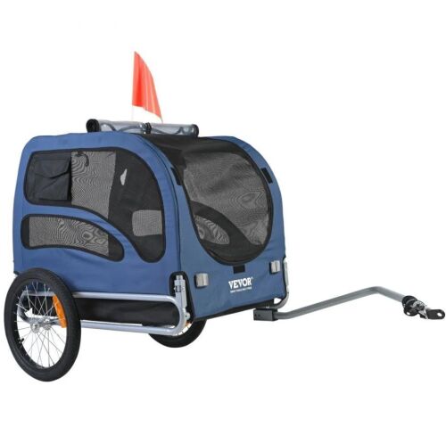 VEVOR Dog Bike Trailer, Supports up to 100 lbs, Easy Folding Frame with Quick Release Wheels