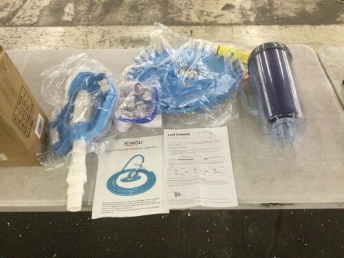 VINGLI Automatic Pool Vacuum Cleaner with with 33FT Hoses & Leaf Canister