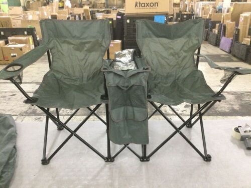Folding 2 Seater Camping Chair with Cooler - Storage Bag Ripped