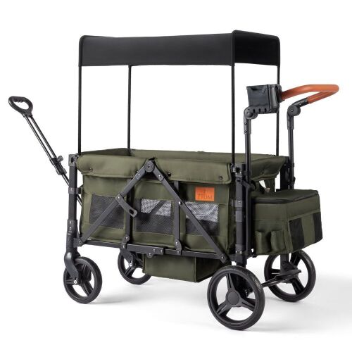 ZTDM 2 Kids Stroller Wagon Foldable Baby Double Stroller with Footwell
