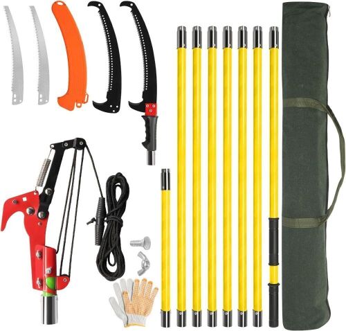VINGLI 26ft Manual Extendable Tree Pruner Pole Saw