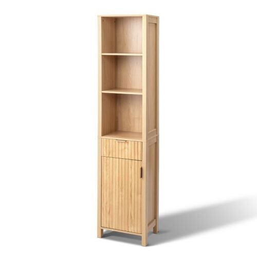 Slim Narrow Cabinet Organizer with 1 Drawer & Door