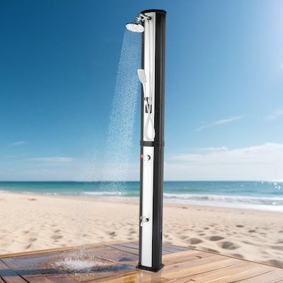 VINGLI 7.2FT 16 Gallon Solar Heated Shower with Shower Head Foot Shower Tap