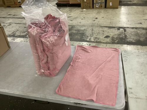 Pink Microfiber Towels, 29" x 17", 50 pc