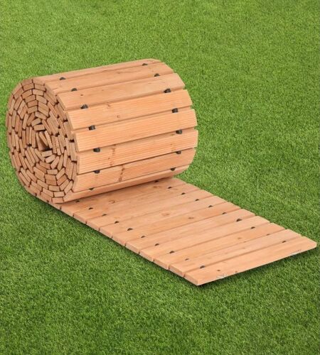 VEVOR Roll Out Cedar Garden Pathway, 24 ft L x 17 in W