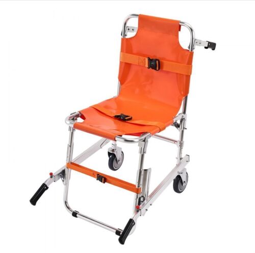 VEVOR Foldable Aluminum Emergency Stair Climbing Wheelchair with 2 Wheels, 350 lbs Load Capacity