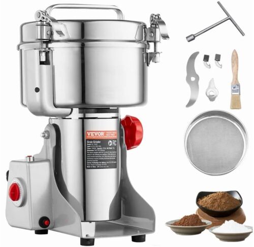 VEVOR 2500g High Speed Electric Grain Mill Grinder, 3400W