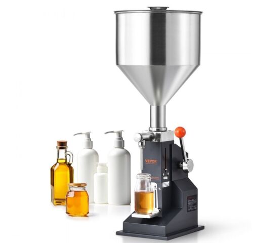 VEVOR Manual Paste Liquid Filling Machine, 5-100ml Bottle Filler
