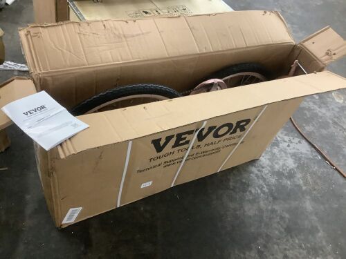 VEVOR 7-Speed, 26-Inch Pink Beach Cruiser Bike with Large Capacity Basket and Rear Rack