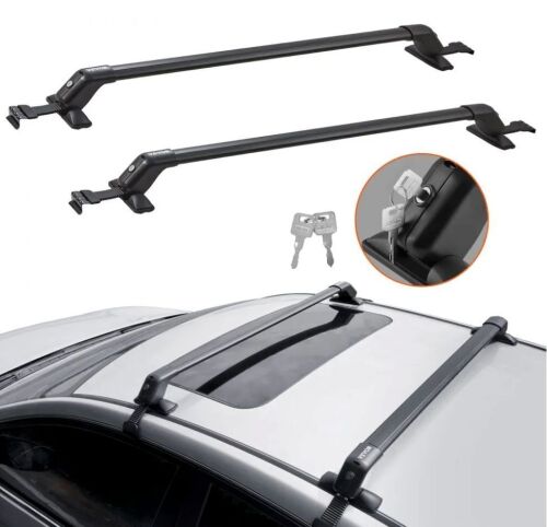 VEVOR Aluminum Roof Rack Crossbars, Fit Roof without Side Rail, 155 lbs Load Capacity