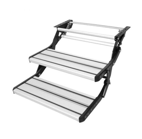 VEVOR 2-Step, Manual Retractable RV Stairs, Foldable, 440 LBS Load Capacity