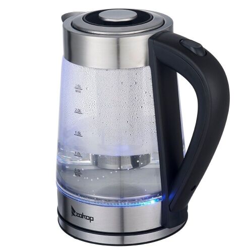 1500W Electric Kettle with SpeedBoil Tech, 1.8 Liter Cordless with LED Light