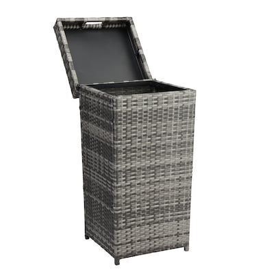 VINGLI 27 Gallon Trash Can Dustbin with Convenient Lid for Patio Gray