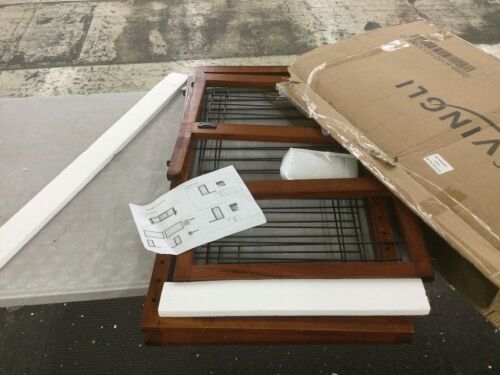 VINGLI 71W x 11D x 21H Adjustable Free Standing Dog Gate