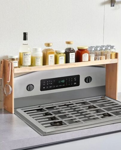 VEVOR Over the Stove Shelf with 6 Hooks, 32.6" x 5.5"