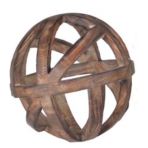 A & B Home 10 in. Natural Ravello Orbs