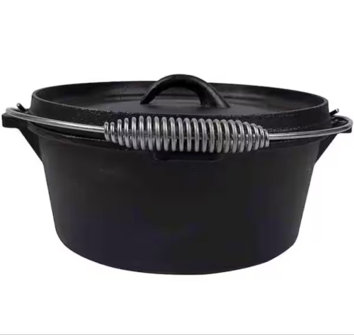 BBQ Dragon Heavy-Duty Cast Iron Dutch Oven Designed for Grills and Outdoor Cooking