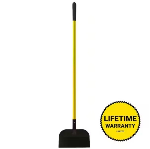 Nupla 54 in. Fiberglass Handle Multi-Purpose Steel Scraper Shovel with Heavy-Duty Blade and Cushion Grip