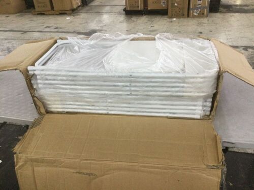 10 Pack Plastic Folding Chairs, White