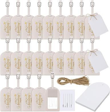 Lot of (6) Wedding Favor Luggage Tags, 24 pc
