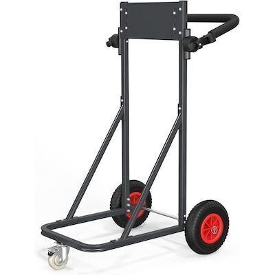 VINGLI Heavy Duty Outboard Engine Stand Carrier Cart Dolly 440lbs Capacity with Lockable Swivel Wheel