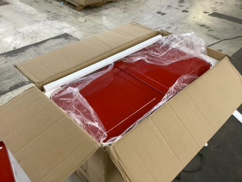80 Quart Portable Outdoor Patio Rolling Cooler Cart Red - Loose Hardware