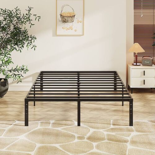 14 Inch King Metal Platform Bed Frame, No Box Spring Needed