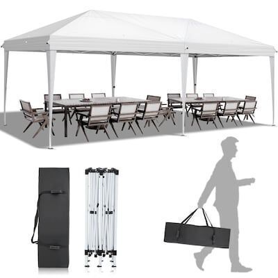 VINGLI 10 x 20FT Pop Up Canopy Tent with Carry Bag