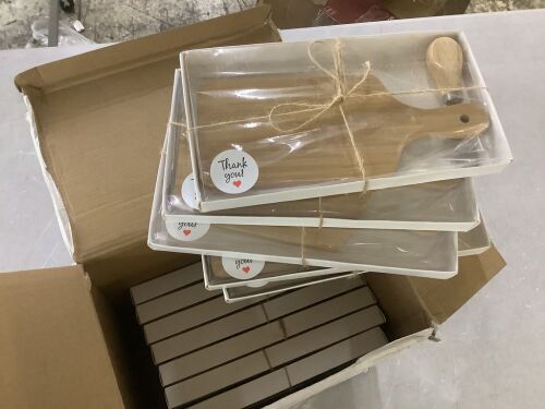 Mini Charcuterie Board & Knife Sets, 24 Pack
