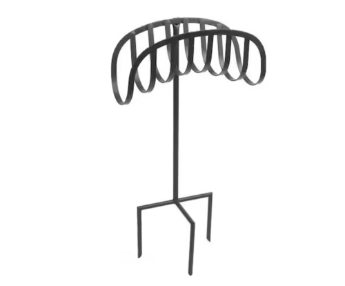 Liberty Garden 125 ft. Black Steel Decorative Hose Stand Garden Hose Reel