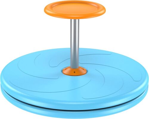Spinner-X Seated Spinner Sensory Toy, Sit Spinner Sit and Spin Bigger Size and Durable Material for Kids- Ages 3 and up (Blue)