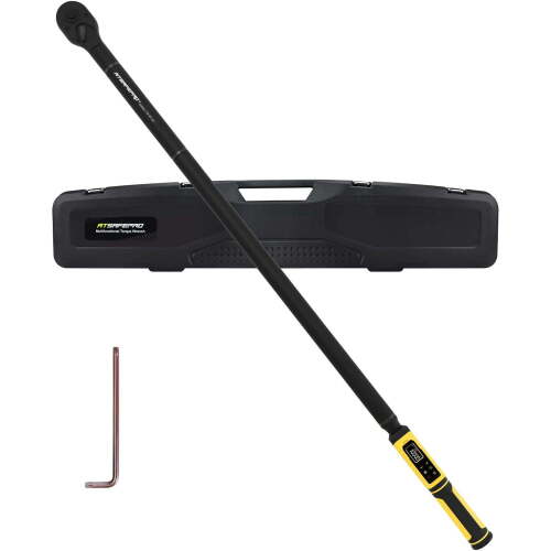 Digital Torque Wrench 3/4-Inch Drive, 15-1000 Nm (11-737.5 ft-lb), ±2% Accuracy, Vibration/Buzzer /LED Alert, 5 Units, 9 Presets & 500 Data Storage, 3/4 Torque Wrench for Truck, Heavy Machinery