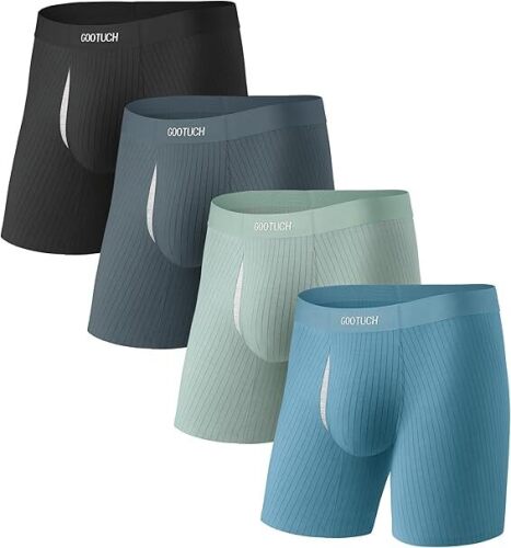 Men's Modal Breathable Underwear, Moisture Wicking Odor Control Boxer Briefs, Ultra-Soft Stretch Seamless