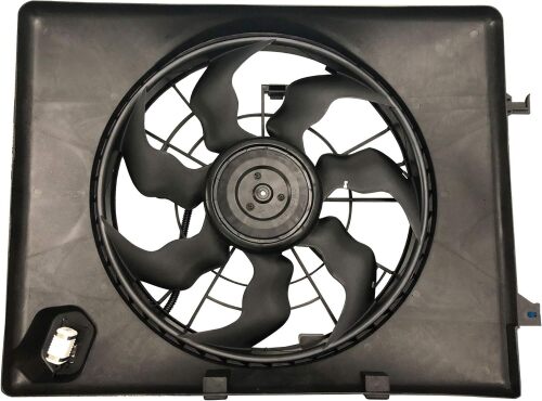 BOXI Engine Cooling Fan Assembly Fit for Hyundai Sonata 2011 2012 2.4L / for Kia Optima 2011 2012 2013 2014 2.4L (Replace 253803Q170 253803R170)