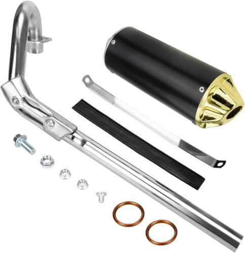 High Performance Exhaust Pipe Muffler Silencer Assembly Kit for CRF50 XR50 Apollo DB-x14 x18 Chinese 70cc 110cc 125cc SSR Taotao DB14 DB10 Rocketa X-pro x8 Pit Dirt Bike Motocrosss Gold