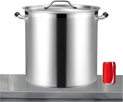 CURTA 50 Quart Large Stock Pot with Lid