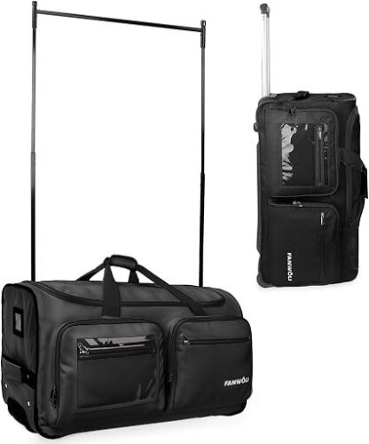 23" Dance Bag with Garment Rack | Upgraded Stable System & Fabric | More Lightweight & Wear-Resistant | Ideal Competition Rolling Duffle Bag