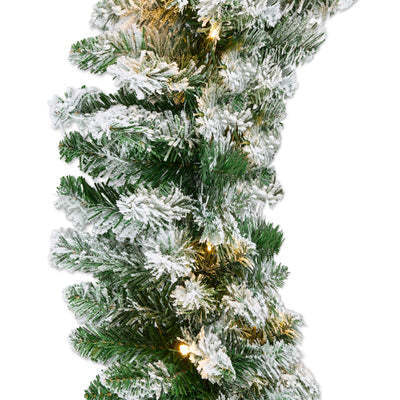 9Ft Pre-Lit Christmas Garland W/ 2-In-1 Led Lights